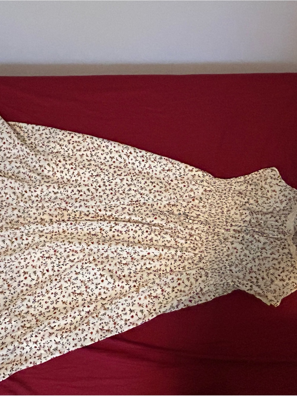Cupshe Beige Floral Smocked Midi Sundress - Picture 5 of 7